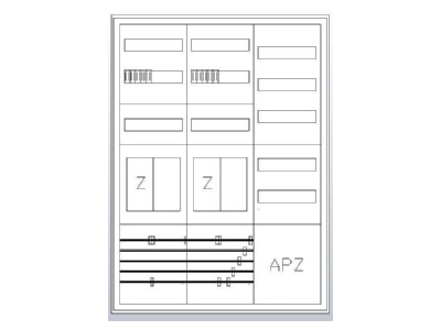 Produktbild 2 ABN S37EA122 Zaehlerschrank eHZ 2Z 2R 1V1APZ