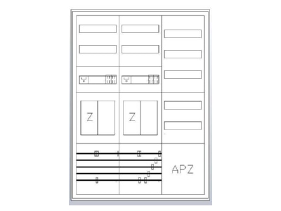 Product image 1 ABN S37EA422 Equipped meter cabinet IP43 1100x800mm
