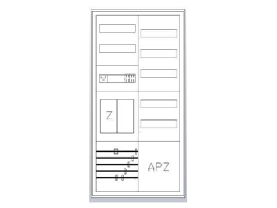 Product image 1 ABN S27EA811 Equipped meter cabinet IP43 1100x550mm
