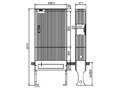 Produktbild Hager ZAL207 Verteilersaeule Baureihe 207  leer