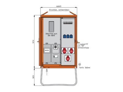 Produktbild 1 Walther WAV0100R1 Anschlussverteilerschrank 22kVA m Zaehlerplatz
