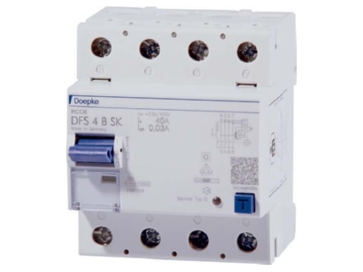 Product image Doepke DFS4 040 4 0 03 B SK Residual current device  4 pole  type B  universal current sensitive  DFS4 040 4 0 03 BSK
