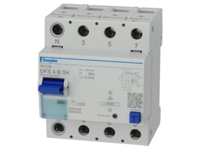 Product image Doepke DFS4 040 4 0 03 B SK Residual current device  4 pole  type B  universal current sensitive  DFS4 040 4 0 03 BSK
