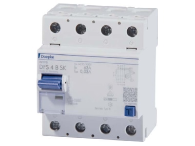Product image Doepke DFS4 063 4 0 03 B SK Residual current breaker 4 p
