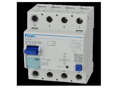 Product image Doepke DFS4 016 4 0 03 B SK Residual current breaker 4 p
