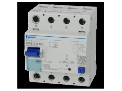 Product image Doepke DFS4 025 4 0 30 B NK Residual current breaker 4 p

