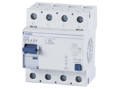 Product image Doepke DFS4 040 4 0 03 A KV Residual current breaker 4 p
