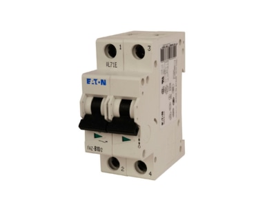 Product image view left 2 Eaton FAZ C2 2 DC Miniature circuit breaker 2 p C2A
