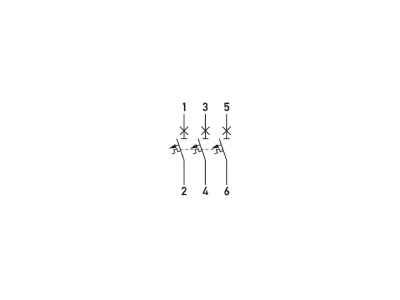 Circuit diagram Doepke DLS 6I C16 3 10 kA Miniature circuit breaker 3 p C16A
