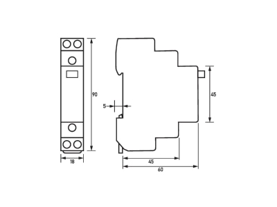 Mazeichnung Doepke RS 230 200 Installationsrelais