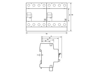 Mazeichnung Doepke DFS4040 4 0 03 ATWIN FI Schalter