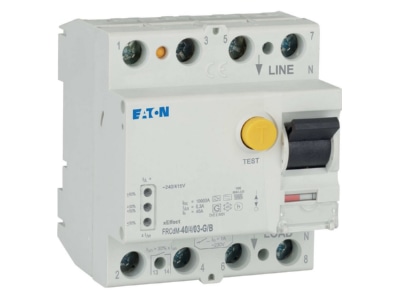 Product image 1 Eaton FRCDM 40 4 03 G B Residual current breaker 4 p 40 0 3A
