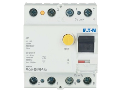 Product image Eaton FRCMM 63 4 03 A NA Residual current breaker 4 p 63 0 3A
