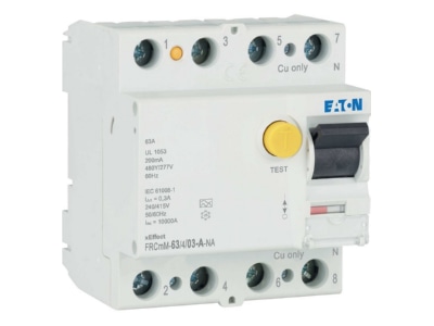 Product image view on the right 1 Eaton FRCMM 63 4 03 A NA Residual current breaker 4 p 63 0 3A
