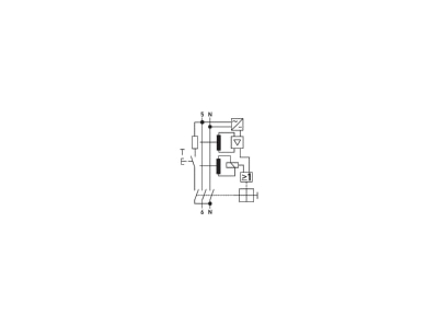 Circuit diagram Doepke DFS4 025 2 0 03 EV Residual current breaker 2 p
