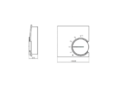 Mazeichnung Eberle RTR 9725 Raumtemperaturregler
