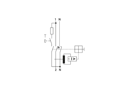 Circuit diagram Doepke DRCBO3 C16 0 03 1N A Earth leakage circuit breaker C16 0 03A
