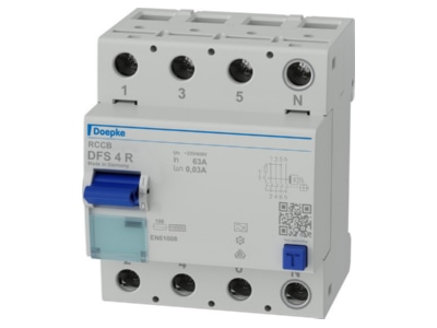 Product image Doepke DFS4 063 4 0 03 A R Residual current breaker 4 p

