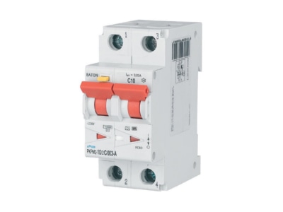 View left 1 Eaton PKPM2 10 2 C 003 A Earth leakage circuit breaker C10 0 03A
