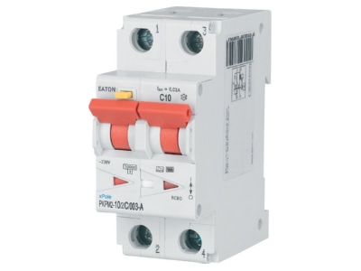 View left 2 Eaton PKPM2 10 2 C 003 A Earth leakage circuit breaker C10 0 03A