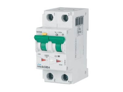 View left 2 Eaton PKPM2 6 2 C 003 A Earth leakage circuit breaker C6 0 03A