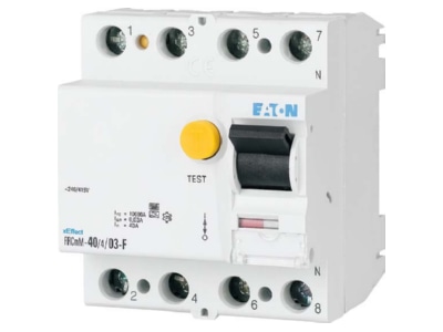 Product image 1 Eaton FRCMM 63 4 03 S F Residual current breaker 4 p 63 0 3A
