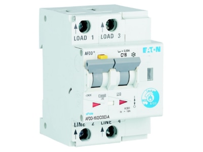Product image 1 Eaton AFDD 16 2 C 003 A Earth leakage circuit breaker with
