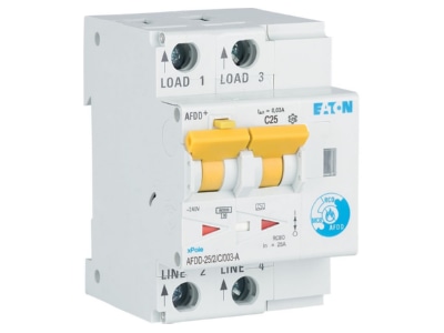 Ansicht links 2 Eaton AFDD 25 2 C 003 A Brandschutzschalter C  25 A  Typ A