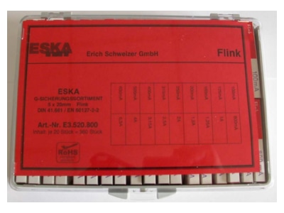 Product image Eska E3520800 Miniature fuse assortment fast

