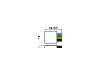 Dimensional drawing Brumberg 15726000 End feed for luminaires