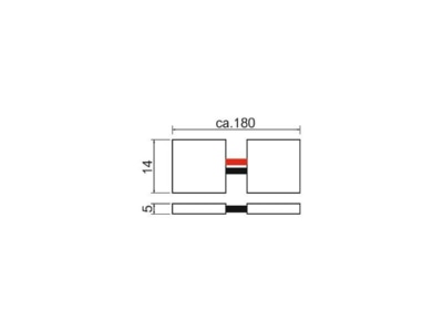 Dimensional drawing Brumberg 15728000 Coupler connector flexible