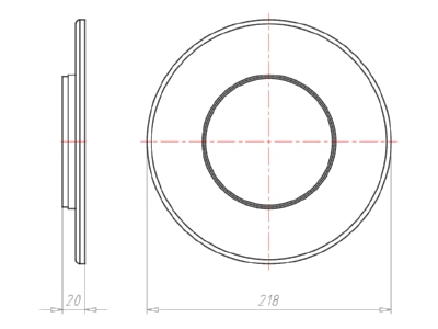 Dimensional drawing Kaiser 1282 02 Universal front piece