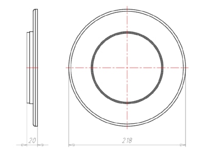Dimensional drawing Kaiser 1282 03 Universal front piece