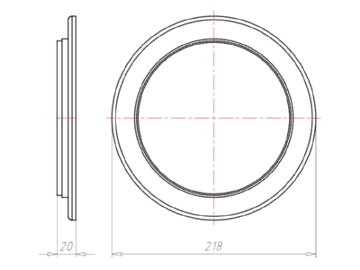 Dimensional drawing Kaiser 1282 05 Universal front piece
