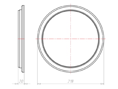 Dimensional drawing Kaiser 1282 06 Universal front piece