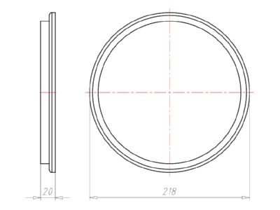 Dimensional drawing Kaiser 1282 10 Universal front piece