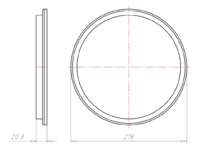 Dimensional drawing Kaiser 1282 11 Universal front piece