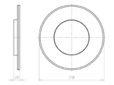 Dimensional drawing Kaiser 1282 62 Universal front piece