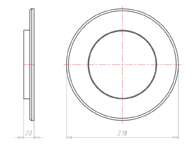 Dimensional drawing Kaiser 1282 63 Universal front piece