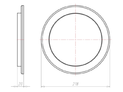 Dimensional drawing Kaiser 1282 65 Universal front piece