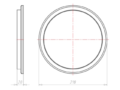Dimensional drawing Kaiser 1282 66 Universal front piece