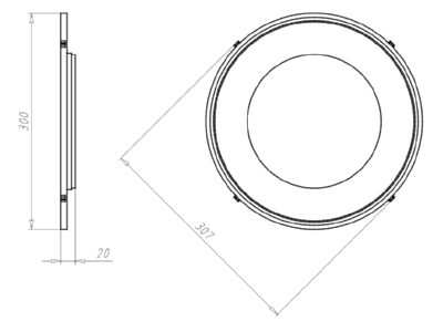 Mazeichnung Kaiser 1283 61 Frontteil HaloX 250 180mm f  Sichtbeton
