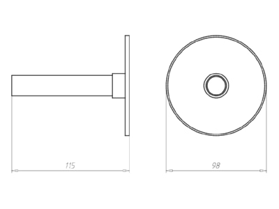 Dimensional drawing Kaiser 1299 60 Installation set