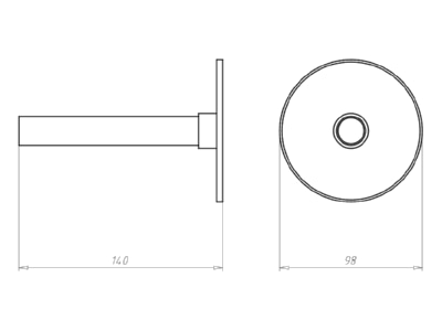 Mazeichnung Kaiser 1299 61 Wandeinbausatz HaloX 180 Bauhoehe bis 125mm