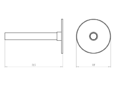 Mazeichnung Kaiser 1299 62 Wandeinbausatz HaloX 180 Bauhoehe bis 150mm