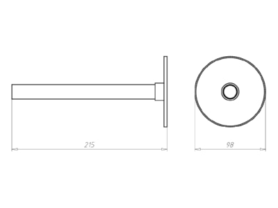Dimensional drawing Kaiser 1299 64 Installation set