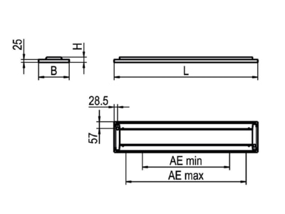 Mazeichnung Ridi Leuchten F LINE   0637869 LED Pendelleuchte 4000K  DALI F LINE  0637869