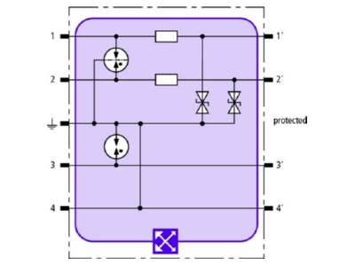 Circuit diagram 1 Dehn BXT ML2 BE S 24 Combined arrester for signal systems
