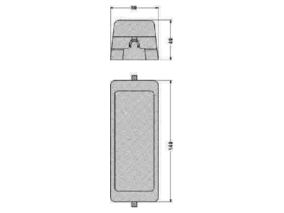 Dimensional drawing 2 Phoenix PAS 1 Potential equilisation bar Ground