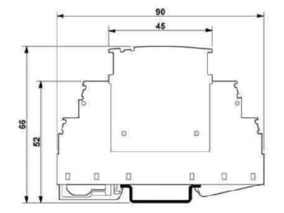 Ma�zeichnung Phoenix PT 2X1 F BE Basiselement fuer PLUGTRAB PT Stecker